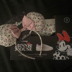 Disney Minnie Mouse Ears and Bow Headband and Sneakers